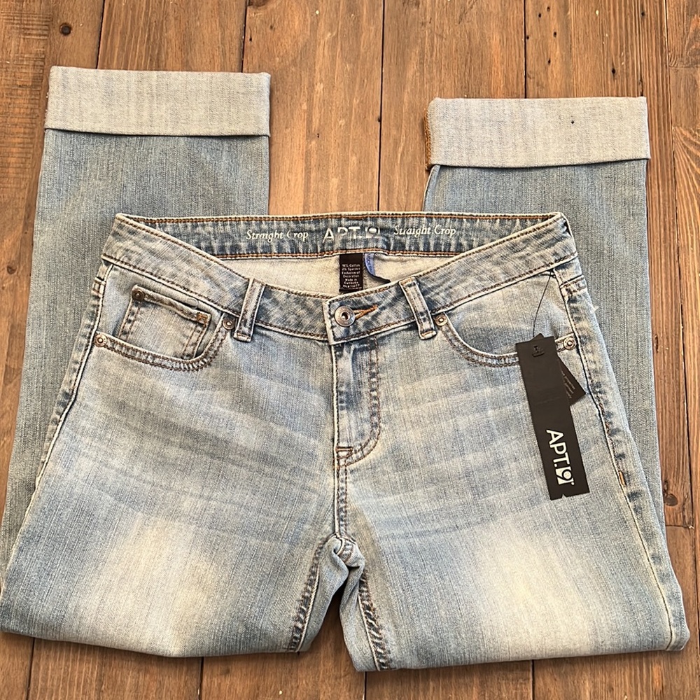 Apt 9 straight leg crop NWT